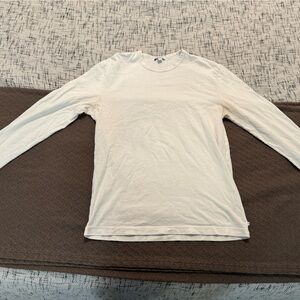 James Perse Long Sleeve Cotton Tee - Size 1 - White